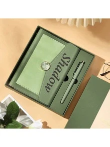 1 pieza Cuaderno personalizado, set de regalo premium, libreta de negocios para reuniones, oficina, eventos corporativos, cuaderno de regalo - Multicolor - Ver 6