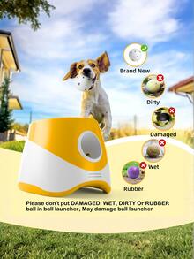 Lanzador de bolas automático actualizado para 2025 | Juguete interactivo para perros con 3 pelotas de tenis resistentes a masticar | Máquina lanzadora ajustable a 3 velocidades para entrenamiento en interiores/exteriores