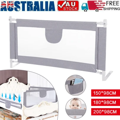 Universal Adjustable Bed Fence - Foldable Safety Guardrail To Prevent Falls