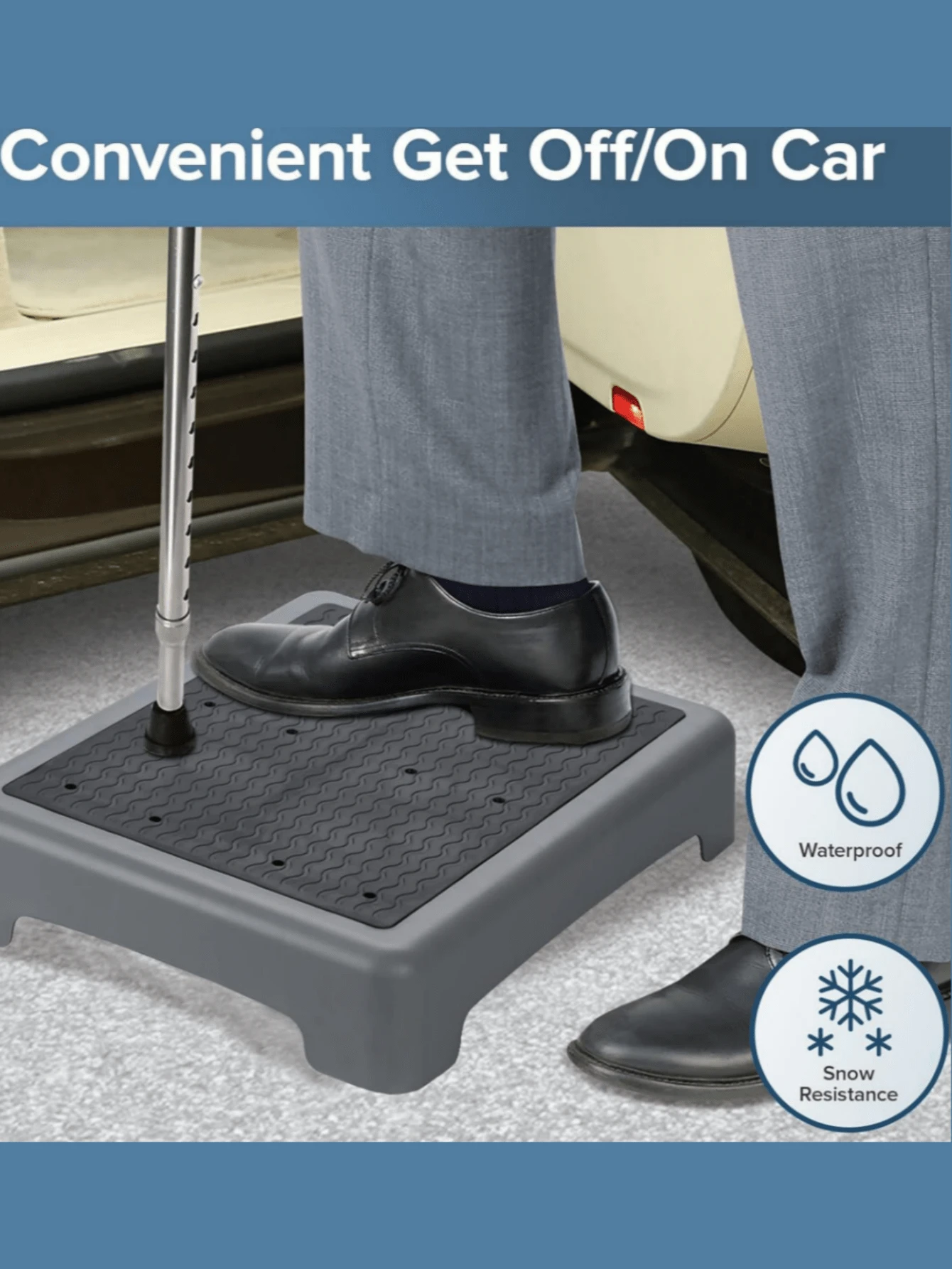 SPACEKEEPER Beweglichkeits-Tritthilfe für Erwachsene & Senioren, rutschfester Bad-Tritthilfe, tragbare Tritthilfe für Innen/Außen, Podest-Tritthilfe für Küche, Büro und Schlafzimmer, 272kg Belastbarkeit - Verschiedenfarbig - Übersicht 1