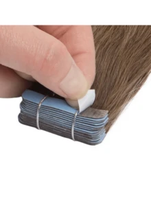 Kercsityn Tape In Human Hair 10-24 Inch Piano Color Hair Extensions Silky Straight Remy Human Hair Seamless Skin Weft Tape In Hair Extensions 20Pcs - S12/613 - View 6