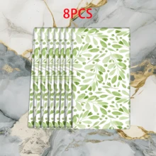 2/4 Piezas Juego, Paños de Cocina, Toallas con Estampado de Hojas Verdes, Súper Suaves de Microfibra Moderna Absorbente, Toallas de Té para Cocinar y Hornear, Paños de Limpieza, Toallas de Mano, Toallas de Té, Súper Suaves y Altamente Absorbentes, Decoración de Cocina, Regalos para Vecinos, Regalos para Mamá, Regalos de Cumpleaños, Regalos de Inauguración de Casa para Amigos, Artículos Esenciales de Cocina, Necesidades Diarias - Multicolor - Ver 12