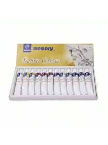 Ensemble de peinture tissus vibrant de 14 couleurs avec pinceaux, palette et planche à dessin - 14/26 couleurs, chaque tube de 30ml/1,01oz, pigment riche, parfait pour les artistes, les artisans, les étudiants, produits artisanaux, peinture sur vêtements, ensemble de peinture acrylique pour tissus, 12/24 couleurs, ensemble de peinture pour tissus de 12ml/0,4oz, rentrée scolaire, fournitures scolaires