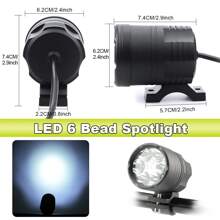 2 pezzi Faro a LED da 60W per motocicletta, faro aggiuntivo universale per moto, faro ausiliario a LED