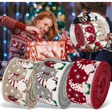1pc New Santa Claus Head Woven Ribbon, Faux Linen Satin Ribbon, Edged Christmas Tree Decor Bow Pendant - Multicolor - View 5