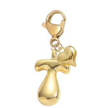 泡泡字母可爱项链吊坠包吊坠-幸运水晶吊坠搭配金色心形吊坠，字母 A-Z，闪亮合金包和背包吊坠-生日和特殊场合的完美礼物，钥匙链环包背包吊坠汽车吊坠礼物，适合女士和女孩，钱包和手提包配件。生日、情人节、母亲节送给女性的小礼物 - 金色 - 查看 20