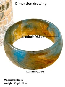 1 件女士时尚手链，绿色和棕色不对称方形设计，适合日常佩戴，周年纪念礼物（尺寸偏差 3 毫米/0.11 为正常现象） - 綠色系列 - 查看 14