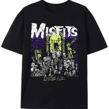 The New Misfits Retro Shirt, Misfits Vintage Shirt, Misfits Shirt, Misfits Halloween Shi - 黑色 - 查看 1