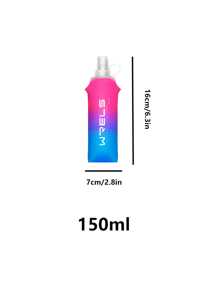 WRELS 1pc 150/250ml/500ml Gradient-Colored, Stylish, Portable, Foldable And Lightweight Soft Water Bottle For Running Hiking Cycling