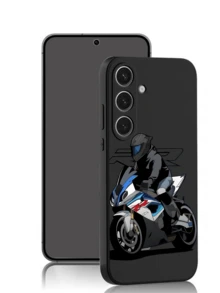 1 件酷炫摩托车骑士防滑黑色手机壳保护套适用于 、OPPO、HONOR、REDMI、GALAXY，防水防震防摔防刮 - 黑色 - 查看 2