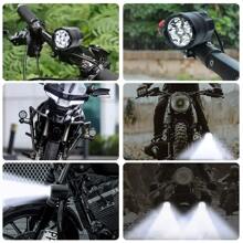 2 pezzi Faro a LED da 60W per motocicletta, faro aggiuntivo universale per moto, faro ausiliario a LED