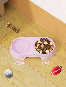 1 pièce Bol à nourriture double usage personnalisé pour chat et chien, peut imprimer un nom, distributeur de nourriture 2-en-1 pour animaux de compagnie, facile à nettoyer, en matière plastique, convient pour la nourriture et l'eau des chats et des chiens, adapté aux chiots, aux chiens de taille moyenne et aux chats, cadeau personnalisé pour chien, cadeau pour chiots, cadeau pour animaux de compagnie, cadeau pour propriétaire de chien, décoratif à la mode, coloré, rétro, mignon, minimaliste, cadeau pour animaux de compagnie personnalisé, unique, convient pour les anniversaires, les fêtes et autres occasions - Multicolore - Voir 3