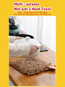 Tom and Jerry Chenille Hand Towel, Quick-Drying Super Absorbent Cute Cartoon Design for Kids & Adults, Soft Plush Material for Bathroom Kitchen Use, Ideal Gift for Cartoon Fans & Home Decor Enthusias with Fathect for Daily Cleaning & Hand Drying, Enhance Your Bathroom