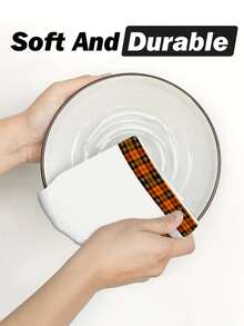 2pcs/4pcs/12pcs Halloween Pumpkin Kitchen Towels, Halloween Pattern Dish Cloths, Halloween Home Decor, Halloween Kitchen Decor, Modern Style, Quick Dry, Super Absorbent Microfiber Material, Rectangular 40*60CM Digital Printing Pattern, Suitable For Autumn Kitchen Decor, Outdoor Party Decoration, Thanksgiving Gifts, Birthday Presents - Multicolor - View 6