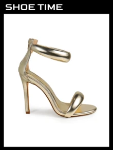 Puffy Ankle Cuff Heels - Vàng - Xem 2