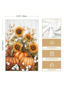 2 piezas/4 piezas/12 piezas Toallas de cocina con diseño de calabaza, paños de cocina de Acción de Gracias, decoración del hogar de Acción de Gracias, decoración de cocina de Acción de Gracias, estilo moderno, absorbente y de secado rápido, material de microfibra, patrón de impresión digital rectangular de 40*60CM, adecuado para decoración de cocina de otoño, decoración de fiestas al aire libre, regalos de Acción de Gracias, regalos de cumpleaños