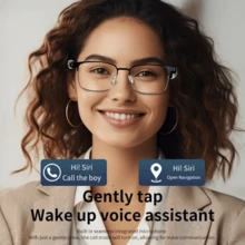 VUB Fashionable Smart Glasses Wireless Bluetooth Glasses Auto‑Photochromic Lenses Uv Protection Unisex Music Playback Answer/End Calls Weather Queries Remote Camera Control Suitable For Work Business Meetings Driving Sports Camping Fishing Travel Perfect Gift For Parents Boyfriend Girlfriend Birthday Holiday Gift Valentine's Day Gift - 黑色金框 - 查看 7