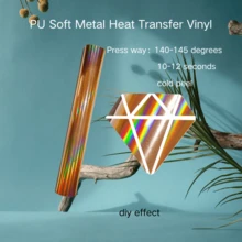 1 Roll Glitter Heat Transfer Vinyl - Sparkle Glitter For T-Shirt Fabric Iron-On Transfers - Multicolor - View 103