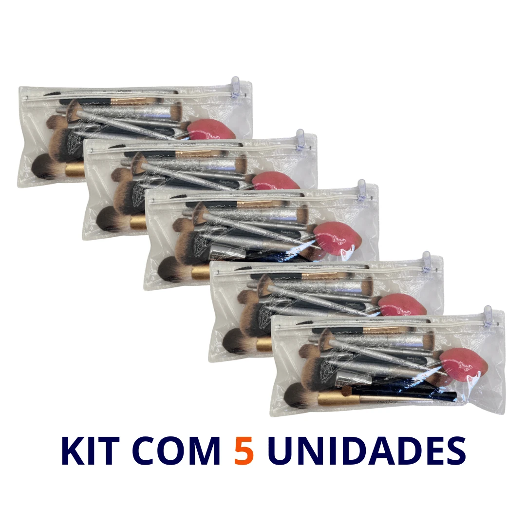 Kit 5 un Embalagem 30x13 Saco Organizador Multiuso Transparente