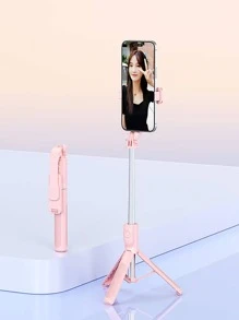 Perche à selfie Bluetooth : Perche à selfie trépied extensible pour téléphones - Portable, télécommandée et pliable pour voyager ! Compatible avec les smartphones /Android pour les vacances d'été, les voyages, les activités de plein air, la diffusion en direct. Trépied