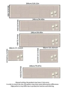 1pc Simple Striped Velvet Runner Rug, Living Room Rug, Dining Room Rug, Study Rug, Bedroom Rug, All Season Rug, New Arrival, Hot Selling, Machine Washable, Velvet Material, Skin-Friendly Soft, Suitable For Halloween, Gift, Celebration, Party, Trick Or Treat, Halloween Decor, Personalized Home, Fashion Home, Rugs Living Room, Runner Rug, Hallway Runner Rug, Rug, Kitchen Rug - Beige - View 8