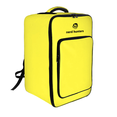 Zaino per giochi da tavolo giallo per nerd, borsa pratica e alla moda per i giocatori