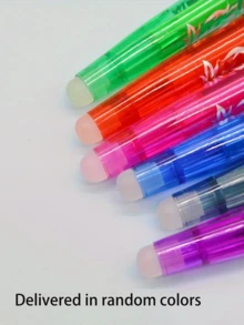 4/8 Confezioni, Penna gel cancellabile semplice, Forniture per ufficio e scuola, Regali di cancelleria, 0,35 mm, Inchiostro blu-nero, Inizio della stagione scolastica