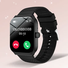 1 pezzo Orologio sportivo smart unisex, con molteplici modalità sportive, tracciamento della distanza, controllo della musica, otturatore telecamera remoto, chiamata senza fili, quadranti personalizzabili, notifiche smart, sveglia, meteo, batteria da 180mAh, schermo full da 1,83 pollici, compatibile con smartphone iOS e Android