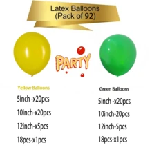 Juego de globos amarillos & verdes de 5"/10"/12"/18", adecuado para fiesta de cumpleaños, fiesta temática de carnaval, boda, baby shower, fiesta de revelación de género, despedida de soltera, ceremonia de graduación, suministros para fiesta de aniversario - Multicolor - Ver 4