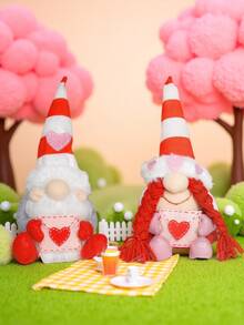 10.24 Inch Gray & Red Faceless Doll Decor, Cute Rudolph Elf Decor, Adorable Faceless Doll Decor, Christmas Decoration, Faceless Old Man Doll Christmas Party Supplies, Suitable For Christmas, Couple Gifts, Home, Living Room, Office Decor, Couple Outfits, New Year Decoration - Multicolor - View 8