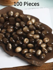 100pcs Cat Eye Jujube Beads, Oval Beads For DIY Bracelets, Necklaces, Hanging Ropes, Suitable For DIY Jewelry Accessories, Home Decor, Arts And Crafts, Jewelry Making - Multicolor - View 14