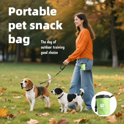 BJAYPET 1 قطعة حقيبة خصر صغيرة لتدريب الحيوانات الأليفة على المكافآت، حقيبة محمولة لوجبات خفيفة للحيوانات الأليفة لتوفير مستلزمات تدريب الكلاب، حقيبة مكافآت الكلاب، حقيبة للمشي مع الكلاب