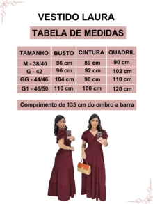 Vestido Longo Feminino com Manga Babado Saia 3 Maria Festa Madrinha Evangélico Casamento Formatura - Marsala - Visão 3