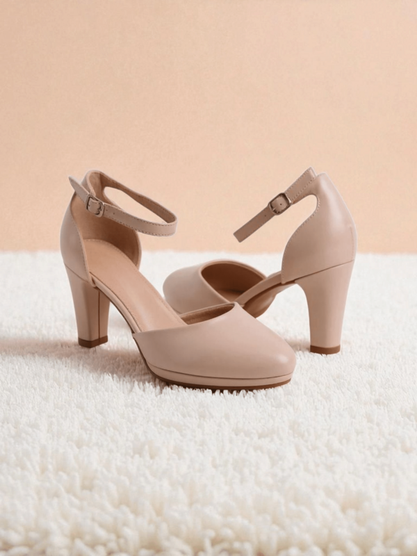 Women's Plain Simple Adjustable Casual Fashion High Heels Stylish High Heels