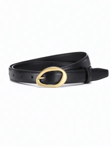 2pcs/1pc Women's Buckle Belt, Versatile Decorative Belt, Niche Fashion, Slimming Effect, Match With Jeans, Solid Color, Casual, PU Leather, Suitable For All Seasons - Multicolor - View 15