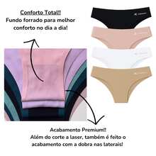 Kit Of 10 Seamless Laser Cut Thong Panties With Premium Finish - 彩色 - 查看 5