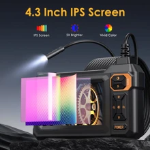 4.3" LCD Screen Endoscope Camera With Light, 16.5ft Flexible Snake Camera, USB Rechargeable, Ideal For DIY Home And Factory Inspection, 1080P HD Endoscope Camera