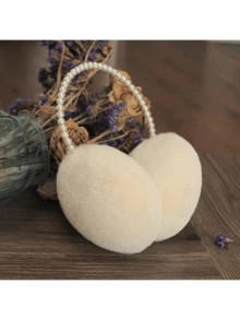 1件女士冬季保暖耳套，时尚设计，温暖精致，展现小巧立体的五官秋季 - 彩色 - 查看 3