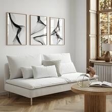 3Pcs/Set Optinal Frame Modern Minimalist Black And White Posters, Stylish And Elegant Decor, Aesthetic Room Decor, Waterproof Canvas Wall Art, Artwork Wall Painting For Gift, Nordic Wall Picture For Living Room, Bedroom, Office, Bathroom