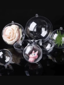 Acryl Cut Out transparente Kugeln, Weihnachtliche Dekorationskugeln, öffenbare klare Kugeln für Feiertage, Hochzeiten und Ladendekorationen, DIY Dekorationskugeln Heimdekoration Weihnachtsdekorationen Raumdekoration Winter