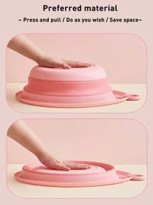 Sanrio Character 多功能折叠式脸盆，PP + PVC 材质，耐用轻便，多种尺寸（小/中/大）和颜色可选，可折叠设计节省存储空间，易于折叠和展开，防漏结构，光滑边缘，使用轻柔，多功能用于洗脸、洗碗 - 彩色 - 查看 11