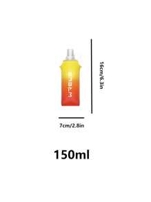 WRELS 1pc 150/250ml/500ml Gradient-Colored, Stylish, Portable, Foldable And Lightweight Soft Water Bottle For Running Hiking Cycling