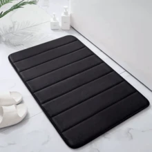 Solid Color Simple Soft Memory Foam Absorbent Non-Slip Bathroom Mat, Toilet Mat Home Bathroom Decoration Bathroom Rug Outdoor Rug Door Mat Summer Bathroom Accessories