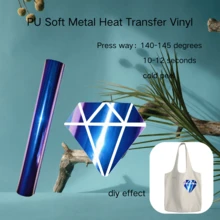 1 Roll Glitter Heat Transfer Vinyl - Sparkle Glitter For T-Shirt Fabric Iron-On Transfers - Multicolor - View 117