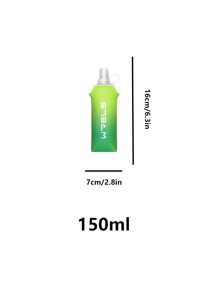 WRELS 1pc 150/250ml/500ml Gradient-Colored, Stylish, Portable, Foldable And Lightweight Soft Water Bottle For Running Hiking Cycling