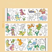 Super Long Children's Graffiti Painting Roll With Different Themes, Suitable For Boys And Girls Coloring And Drawing Over 3 Years Old Christmas Decoration