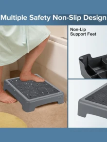 SPACEKEEPER Beweglichkeits-Tritthilfe für Erwachsene & Senioren, rutschfester Bad-Tritthilfe, tragbare Tritthilfe für Innen/Außen, Podest-Tritthilfe für Küche, Büro und Schlafzimmer, 272kg Belastbarkeit - Verschiedenfarbig - Übersicht 3