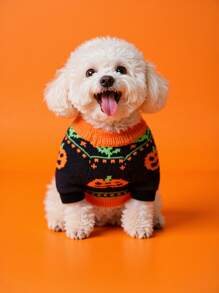 1 pieza Disfraz de mascota de calabaza divertida de Halloween - Disfraz de tela para perros y gatos | Perfecto para fiestas y regalos (Tallas XS-XL)