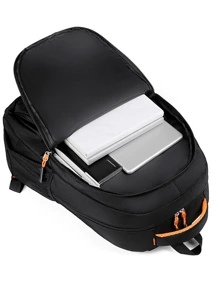 Minimalistischer einfarbiger Rucksack, multifunktionaler College-Stil, Campus-Rucksack, vielseitiger Nylon-Reiserucksack, große Kapazität, Buchstabenbeschriftung, einfache lässige Schultasche, neuer Schulrucksack für Oberschüler mit großer Kapazität, Rucksack für Mittelschüler, Business-Reise-Lässig-Rucksack, Schultasche, Schüler-Lernbedarf, Rucksack für Studenten zum Schulanfang, Schultaschen mit großer Kapazität, Reisetaschen