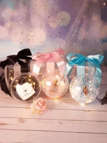 Acryl Cut Out transparente Kugeln, Weihnachtliche Dekorationskugeln, öffenbare klare Kugeln für Feiertage, Hochzeiten und Ladendekorationen, DIY Dekorationskugeln Heimdekoration Weihnachtsdekorationen Raumdekoration Winter